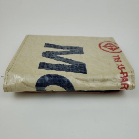 Torrain Wallet Recycled Cement Bag Material Bi-Fold Vegan Unisex Red White - Picture 6 of 13